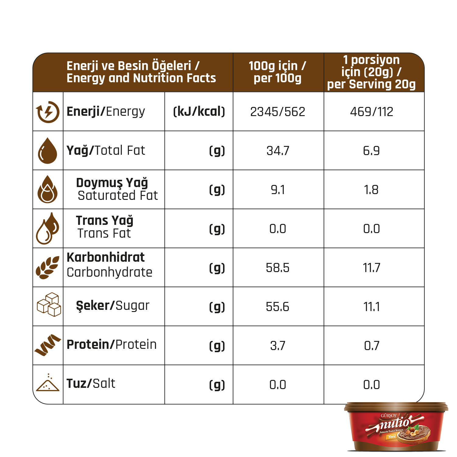 Gürsoy Nutio Kakaolu Fındık Kreması 400g